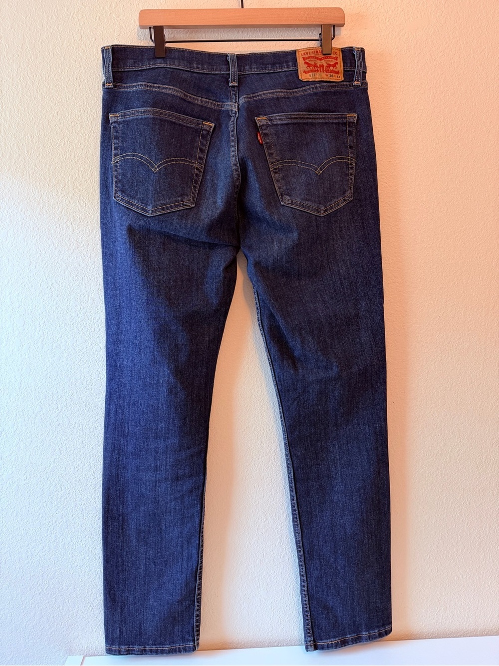 Levi’s 511 Slim Fit Dark Indigo Jeans Men 36x34 - Picture 4 of 7